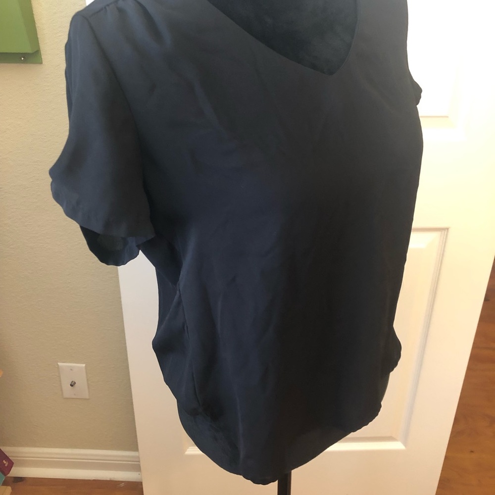 Black short sleeved blouse by Lily White